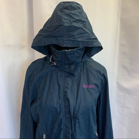 Bench Navy blue purple detail hooded barbeque jacket Sz XL - Picture 5 of 12